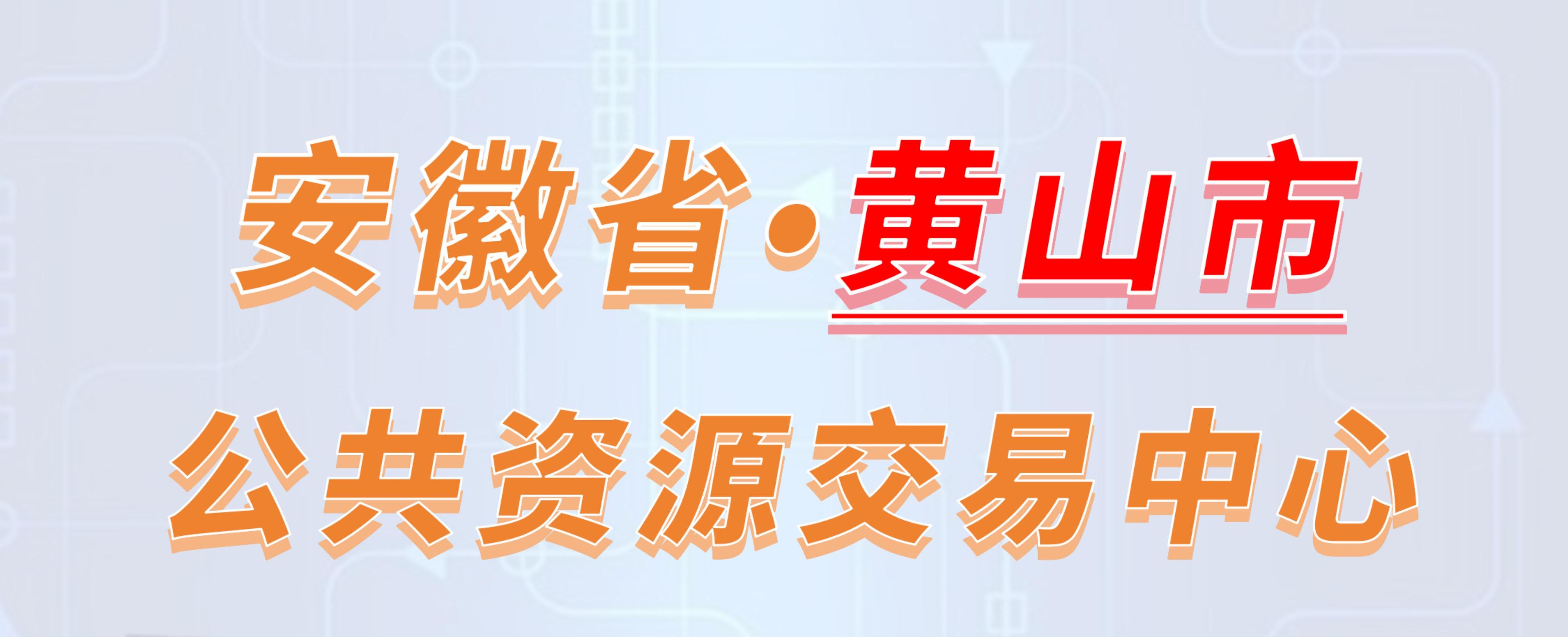 安徽省黄山市公共资源交易中心电子投标流程