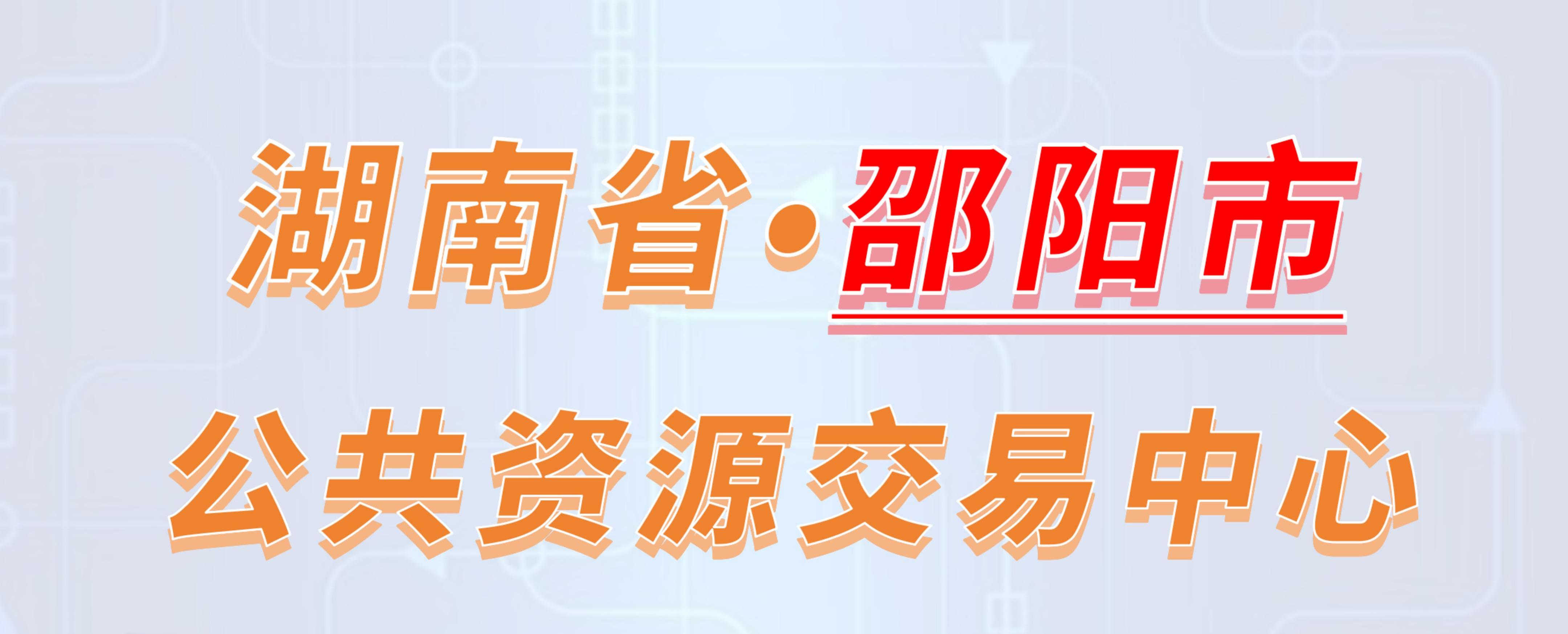 湖南省邵阳市公共资源交易中心电子投标流程