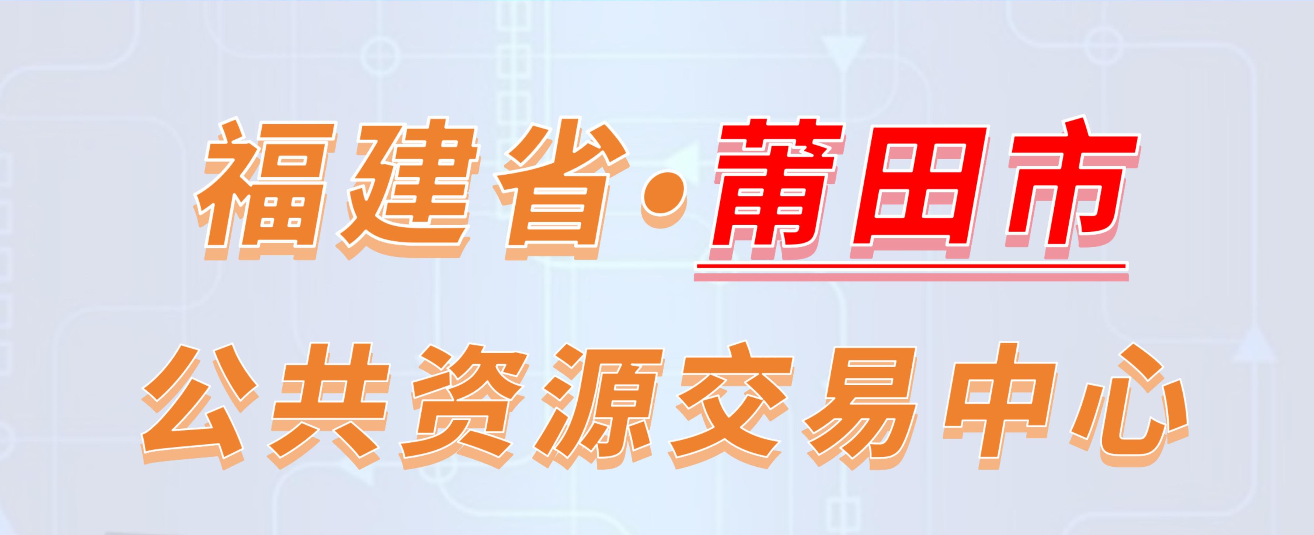 福建省莆田市公共资源交易中心电子投标流程
