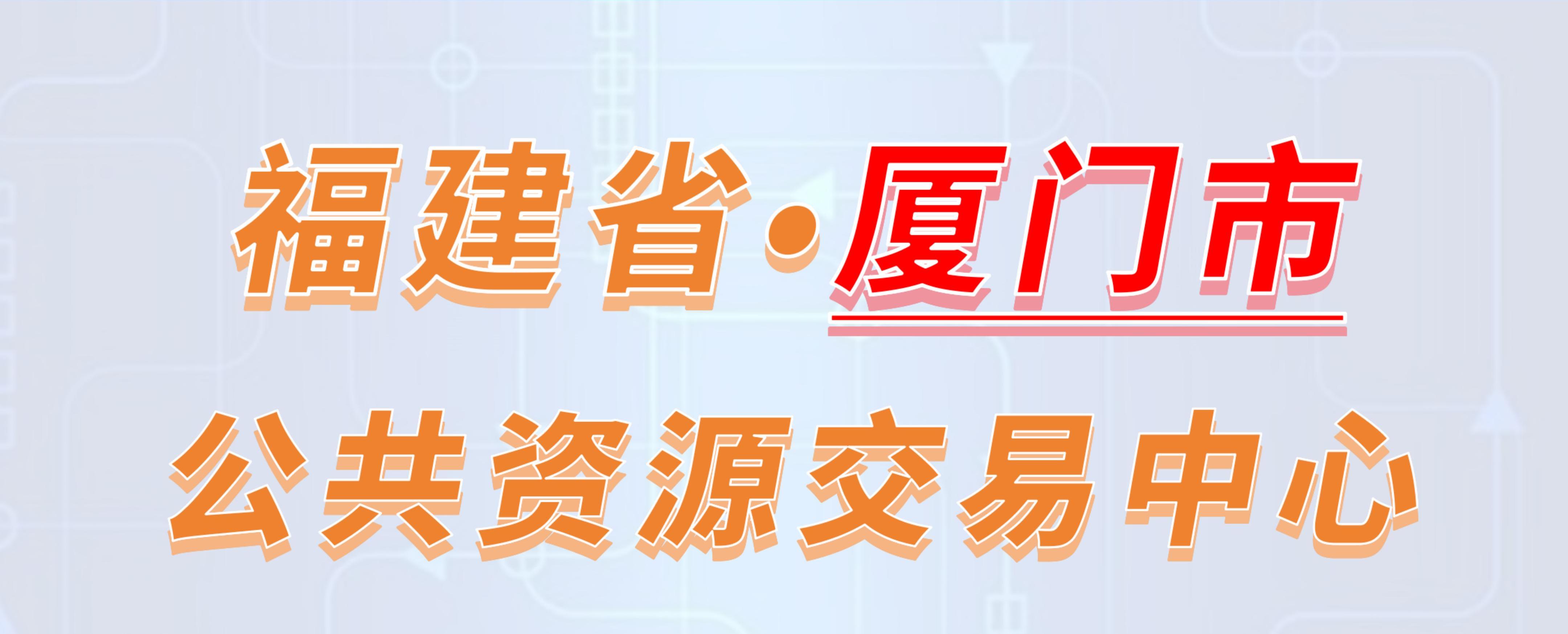 福建省厦门市公共资源交易中心电子投标流程
